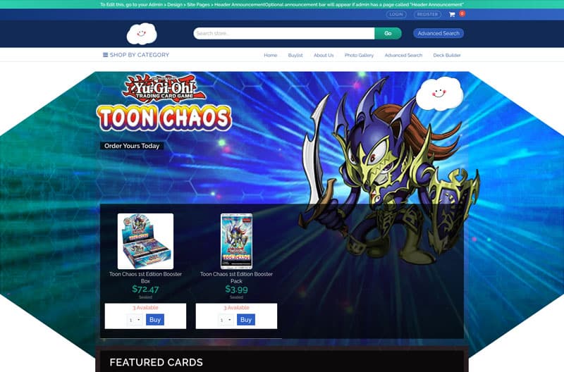 Yu-Gi-Oh! Toon Chaos page